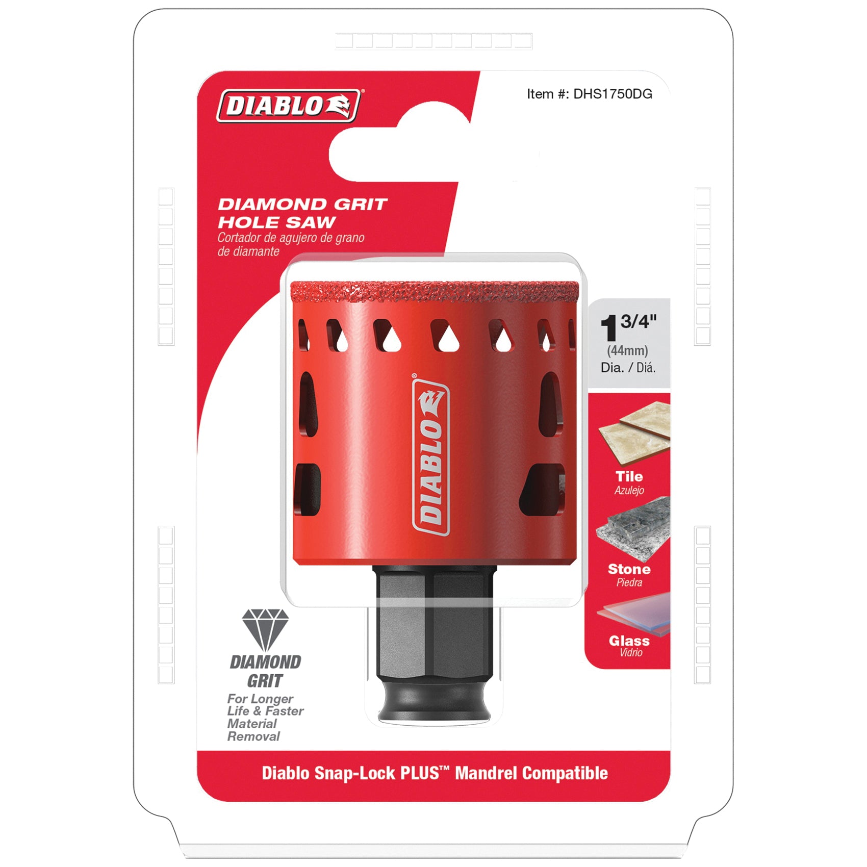 DIABLO Diablo DHS1750DG Diamond Grit Hole Saw (1-3/4 in)