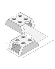 DIODE LED Diode Led DI-TB8-90-TTT-1 8mm Tape Light Terminal Block Connector (90 Degree)