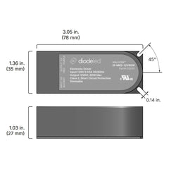 DIODE LED Diode Led DI-MKD-12V60W MikroDIM Electronic Dimmable Driver 60W (12V)