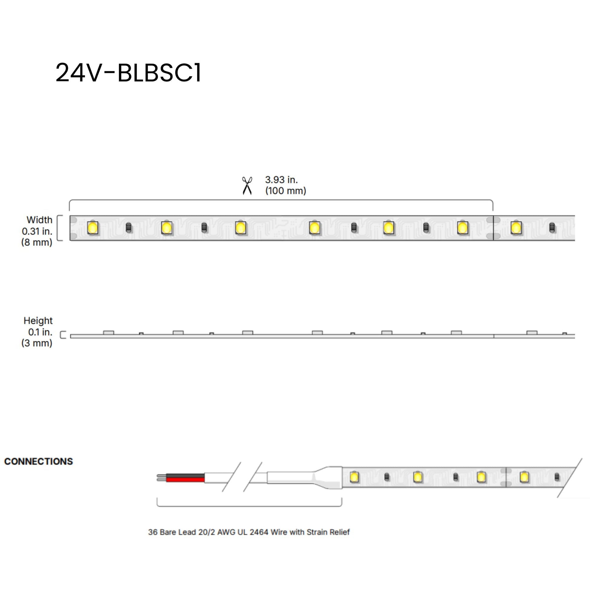 DIODE LED Diode Led DI-24V-BLBSC1-27-016 Blaze 100 LED Tape Light 24V (16.4 ft spool) DI-24V-BLBSC1-27-016