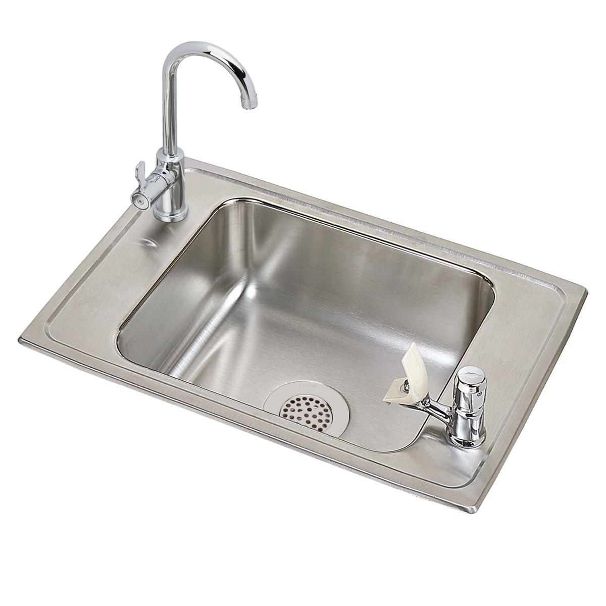 ELKAY Elkay CDKAD2517VRC Celebrity Stainless Steel Single Bowl Drop-In Sink Kit (25 inches x 17 inches x 6-1/2 inches)