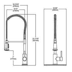 ELKAY Elkay LKAV2061MBCR Avado Single Hole Kitchen Faucet 10-5/8 in