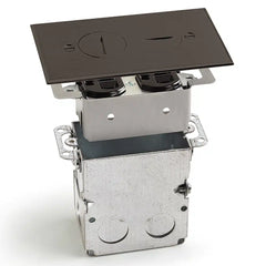 LEW ELECTRIC Lew Electric SWB-2 Complete Floor Box Duplex 15A (1 Gang / 18 cu-in) RRP-2-BR