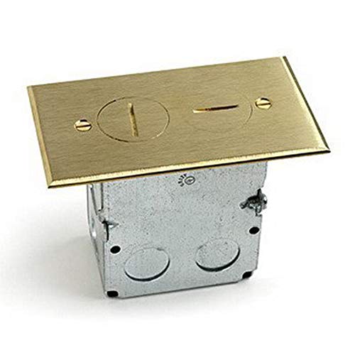LEW ELECTRIC Lew Electric SWB-2 Complete Floor Box Duplex 15A (1 Gang / 18 cu-in) RRP-2-BR