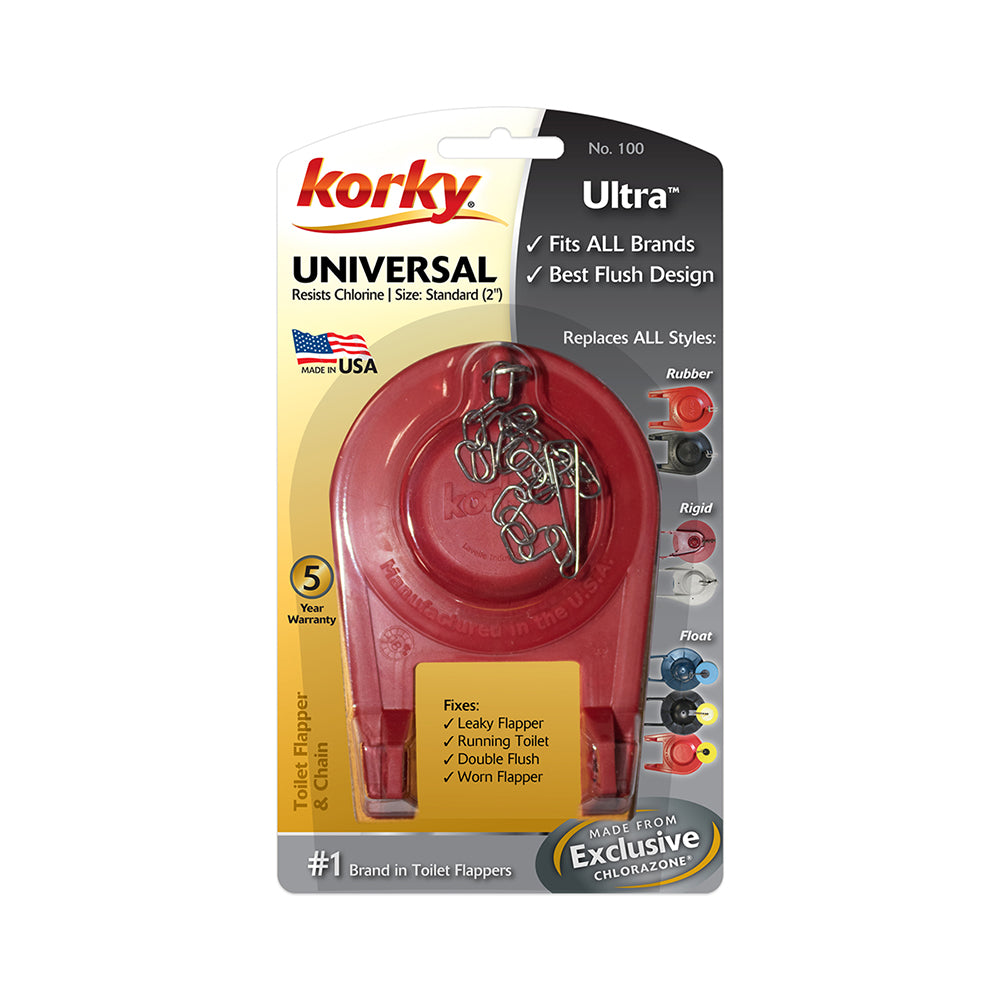 KORKY Korky 100BP Ultra Universal High Performance Flapper (2 in / 1 Pack) C04013