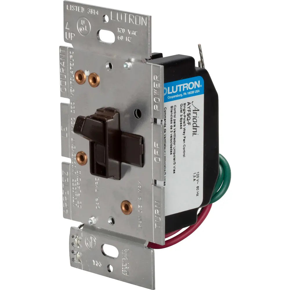 LUTRON Lutron AYFSQ-F-BR Ariadni Fan Control 120V 1.5A (2.86 x 0.23 x 4.6 in)
