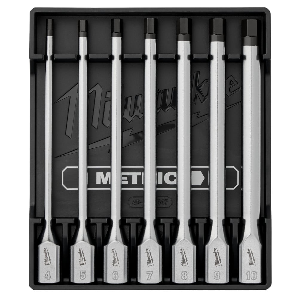 MILWAUKEE Milwaukee 48-22-9547 3/8 in Drive Long Hex Bit Socket Set (7 Piece Metric)