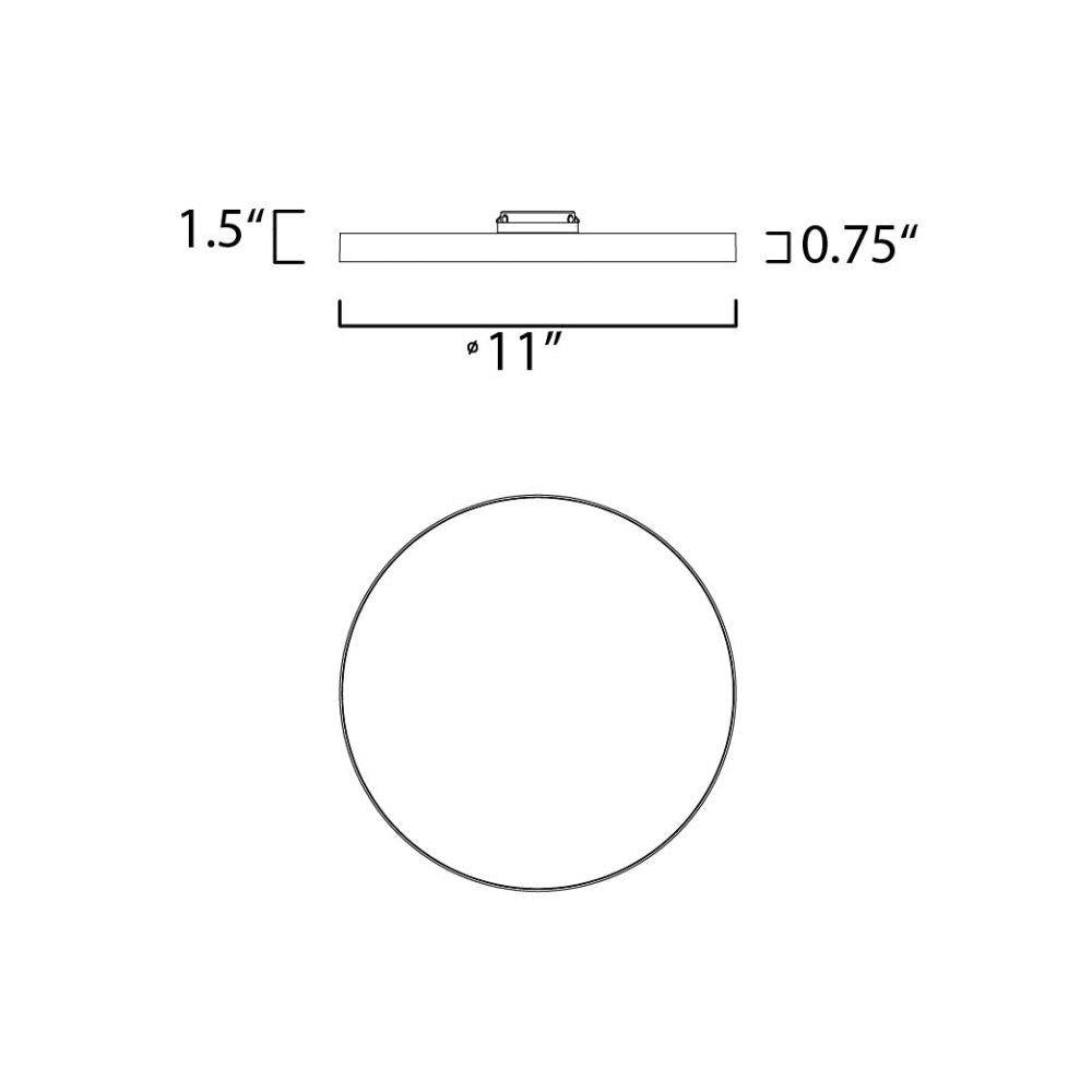 MAXIM LIGHTING Maxim Lighting 57664WTBK Trim LED Flush Mount 20W (11 inches)