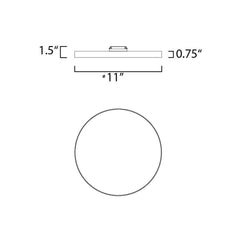 MAXIM LIGHTING Maxim Lighting 57664WTBK Trim LED Flush Mount 20W (11 inches)