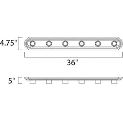MAXIM LIGHTING Maxim Lighting 7126OI Essentials 6-Light Racetrack Bath Vanity Light 360W (36 in)