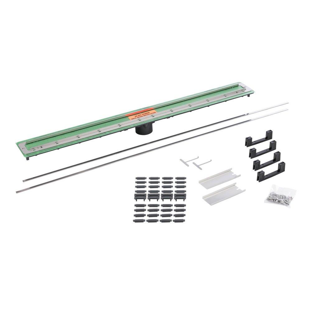 QUICKDRAIN Quickdrain SL5664 ShowerLine PVC linear drain body (56 in, 2 in vertical outlet)