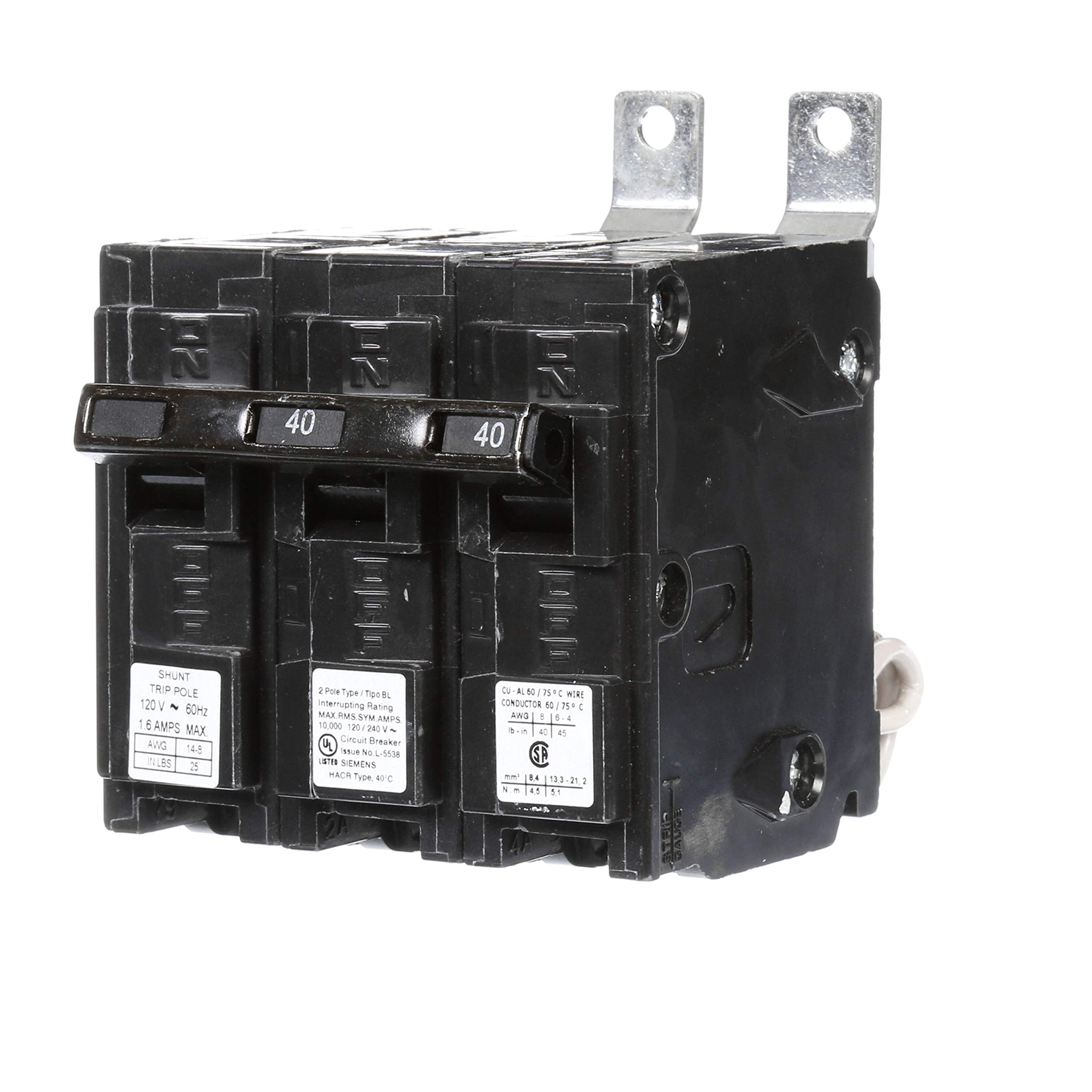 SIEMENS Siemens B24000S01 2-Pole molded case circuit breaker 40 Amp (Bolt-On)