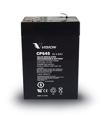 VISION Vision CP645 Sealed Lead Acid Battery 6V 4.5Ah (1 Pack)