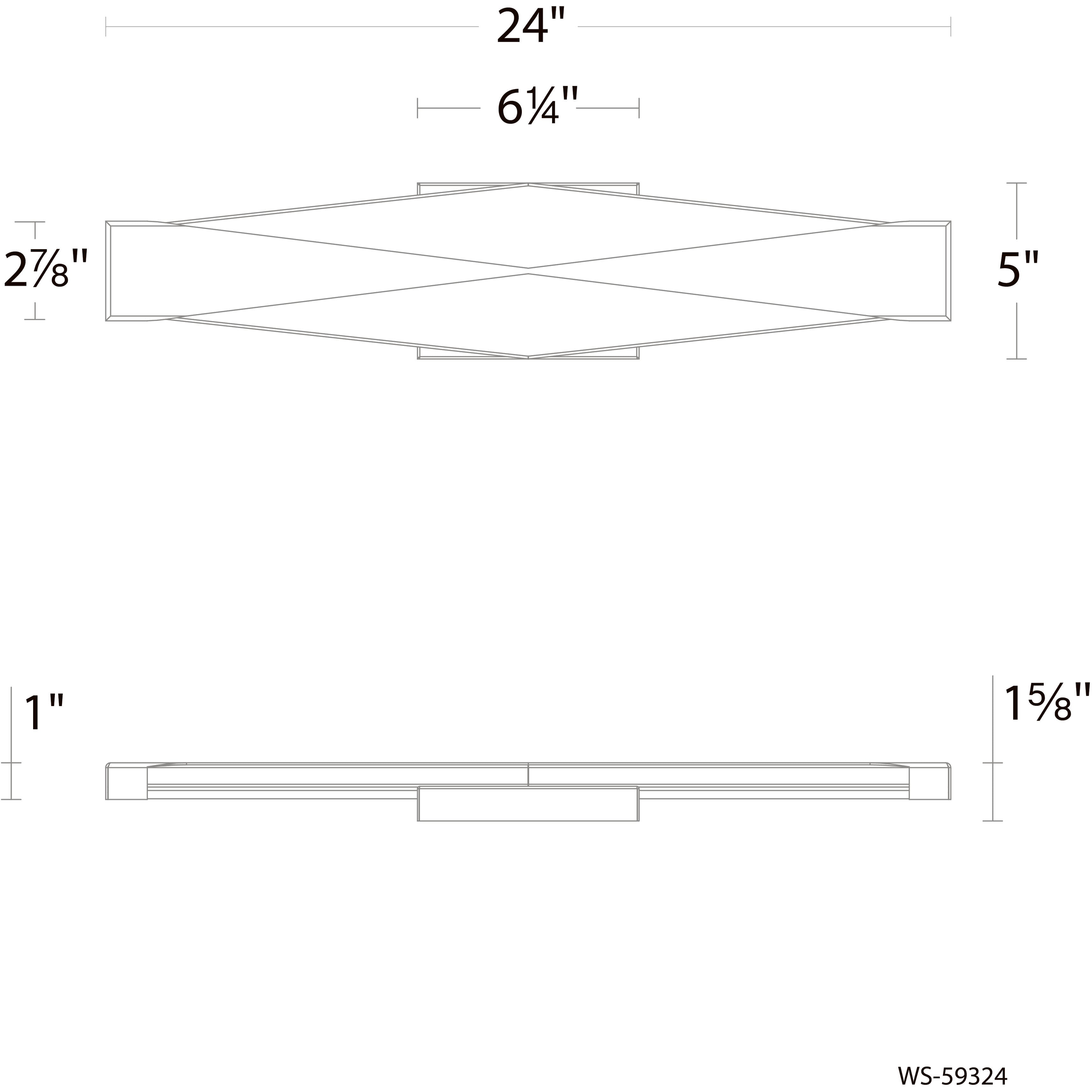 WAC LIGHTING Wac Lighting WS-59324-30-BK Enigmatic LED Bath Vanity and Wall Light 11.2W (24-Inch) WS-59324-30-BK