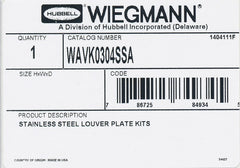 WIEGMANN Wiegmann WAVK0304SSA Louver Vent 4.75 x 4.50 in (HxW)