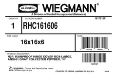 WIEGMANN Wiegmann RHC161606 Nema 3R Wall Mount Enclosure (16 x 16 x 6 in)