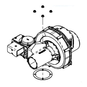 BURNHAM Burnham 107947-01 Comb Assy Blower and Nat Gas Valve ASPN-205