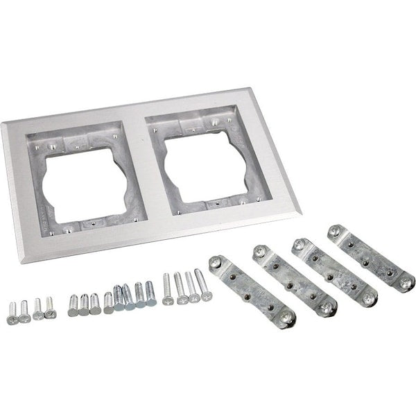 ZORO Zoro G0795229 Wiremold 2-Gang Aluminum Floor Box Hardware 9.0 in 828TCAL