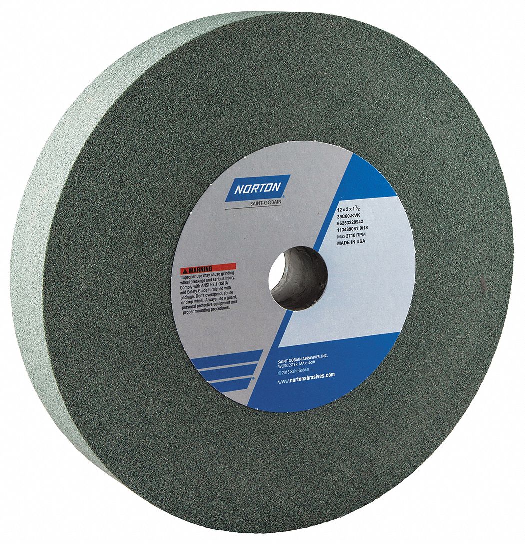 NORTON Norton 66253220942 39C vitrified bench and pedestal abrasive wheel Type 01 straight 12 x 2 x 1-1/2 in