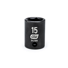 GEARWRENCH Gearwrench 84316N 3/8 inches Drive 6 Point Standard Impact Socket (15 mm)