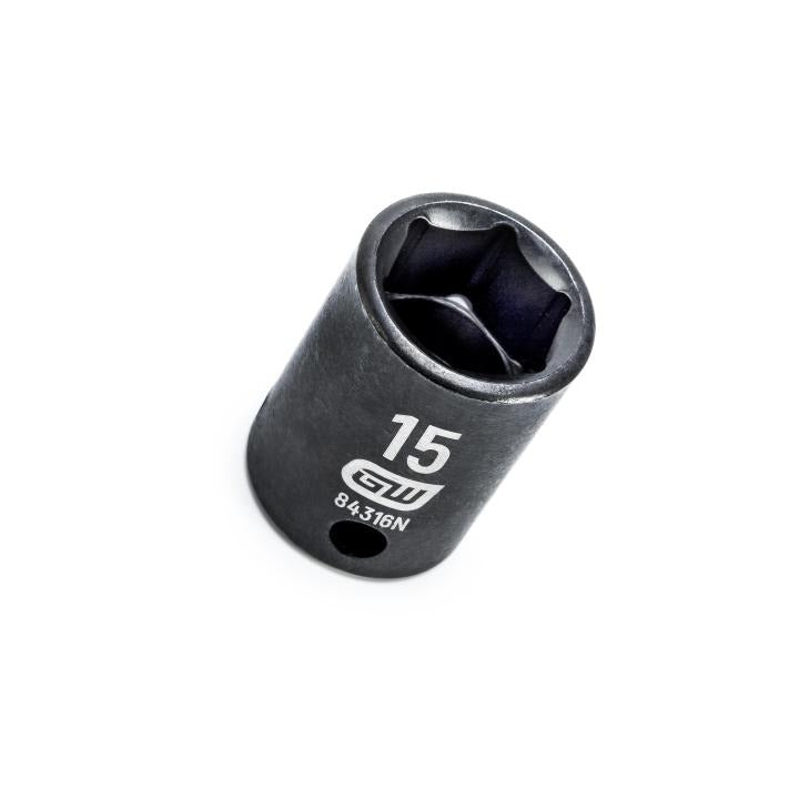GEARWRENCH Gearwrench 84316N 3/8 inches Drive 6 Point Standard Impact Socket (15 mm)
