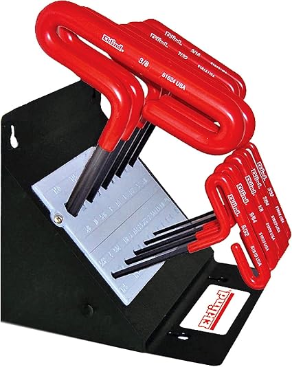 EKLIND TOOL Eklind Tool 50160 Cush Grip Hex T-Key Set 6 inches Arm 10-Pc