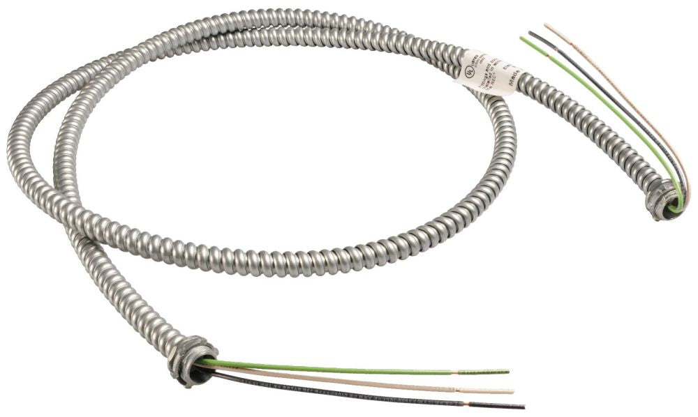 BERGEN INDUSTRIES Bergen Industries BFW1836S fixture whip 6 ft 18/3 solid steel snap-in 1786021