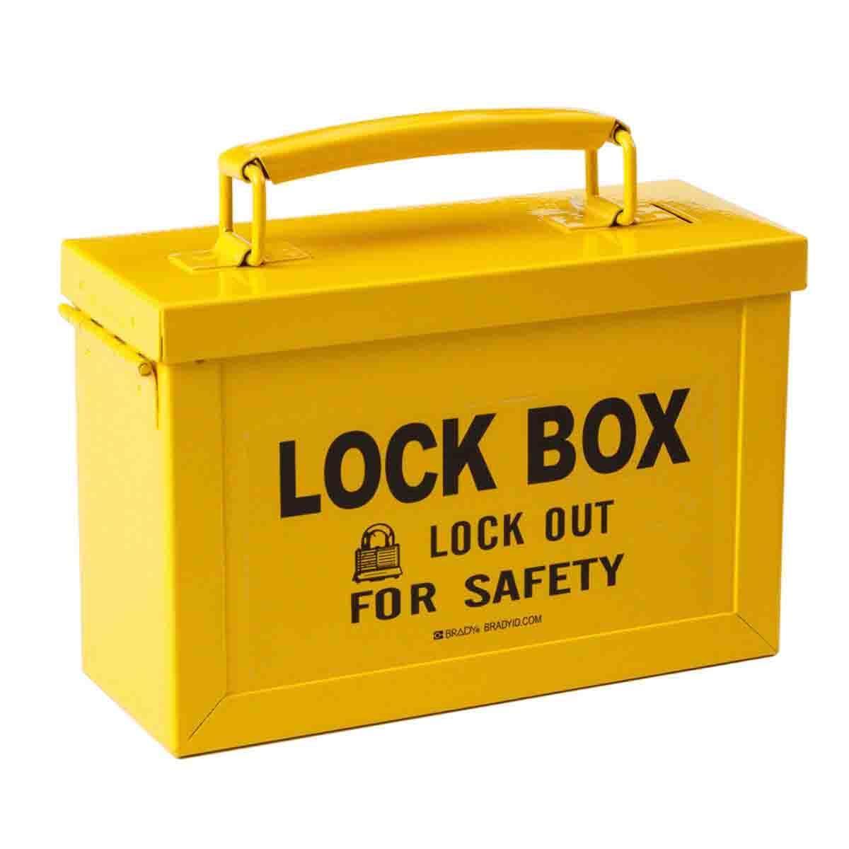 BRADY Brady 65672 Empty Heavy Duty Portable Lockout Box 1 Padlock Hinged Door