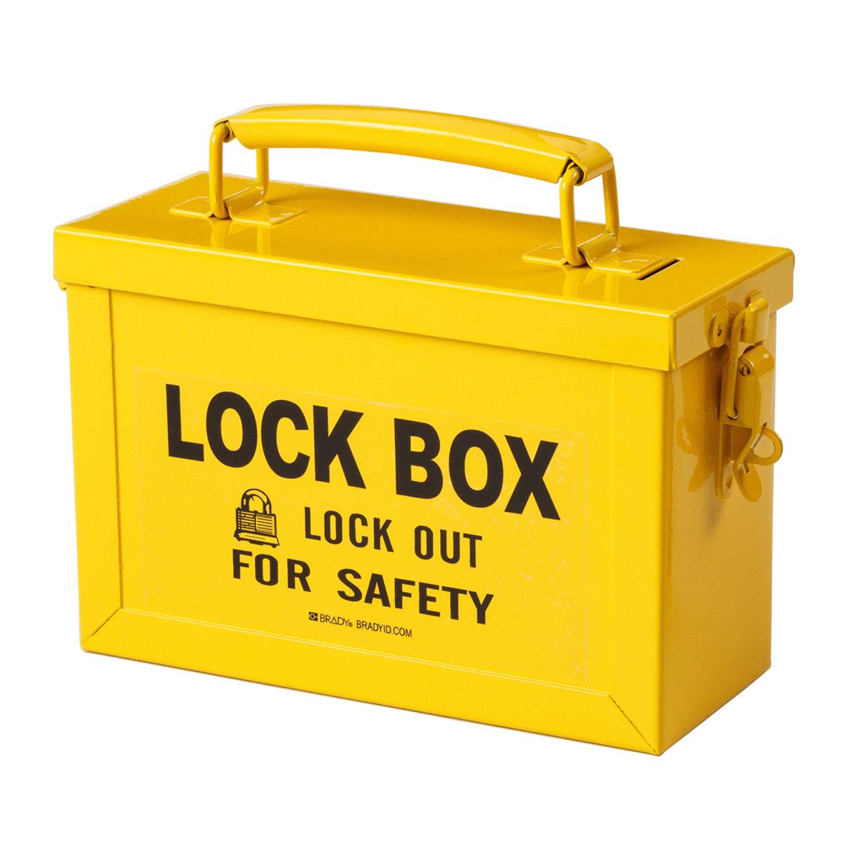 BRADY Brady 65672 Empty Heavy Duty Portable Lockout Box 1 Padlock Hinged Door