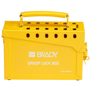 BRADY Brady 65672 Empty Heavy Duty Portable Lockout Box 1 Padlock Hinged Door