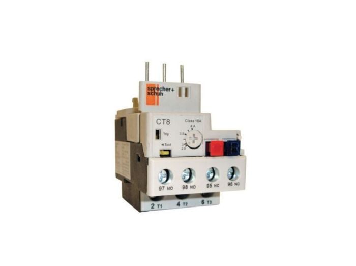 SPRECHER + SCHUH Sprecher + Schuh CT8-A63 CT8 Miniature Thermal Bimetallic Overload Relay 0.45-0.63 A (Direct Mount for CA8-09 to CA8-12)