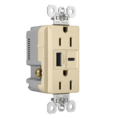 LEGRAND Legrand TR15USBACI 15A 125V Duplex Tamper-Resistant Receptacle with USB (Duplex) TR15USBACI