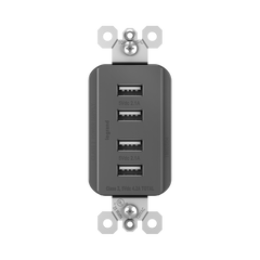 LEGRAND Legrand TM8USB4-BKCC6 Radiant 4.2A Quad Type A USB Charger (4 ports) LGR-TM8USB4BKCC6