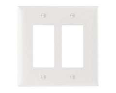 LEGRAND Legrand TPJ262-W Trademaster Junior Jumbo Standard Wallplate 2-Gang