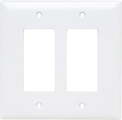LEGRAND Legrand TPJ262-W Trademaster Junior Jumbo Standard Wallplate 2-Gang