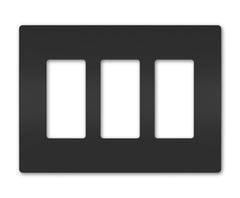 LEGRAND Legrand RWP263BK Radiant screwless wallplate 3-gang (6.77 in W x 0.065 in D x 4.94 in H)
