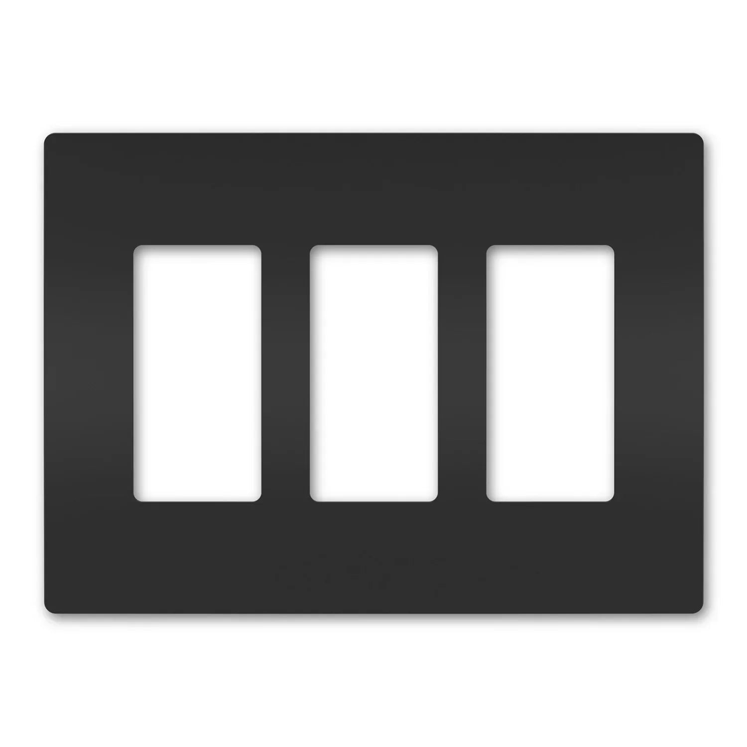LEGRAND Legrand RWP263BK Radiant screwless wallplate 3-gang (6.77 in W x 0.065 in D x 4.94 in H)