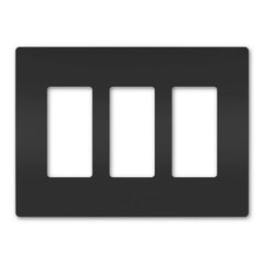 LEGRAND Legrand RWP263BK Radiant screwless wallplate 3-gang (6.77 in W x 0.065 in D x 4.94 in H)