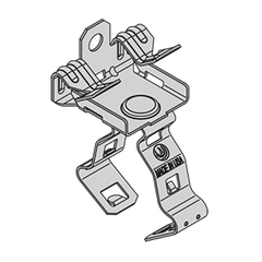 PHOENIX SUPPORT SYSTEMS Phoenix Support Systems F2-4 C8-12 Flange Clip with Conduit Clip (Fits 1/8 to 1/4 in Flange, 1/2 and 3/4 in Conduit, Box of 50)