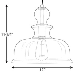 PROGRESS LIGHTING Progress Lighting P5332-143 Staunton Pendant 75W (11-1/4 in.) PP5332143