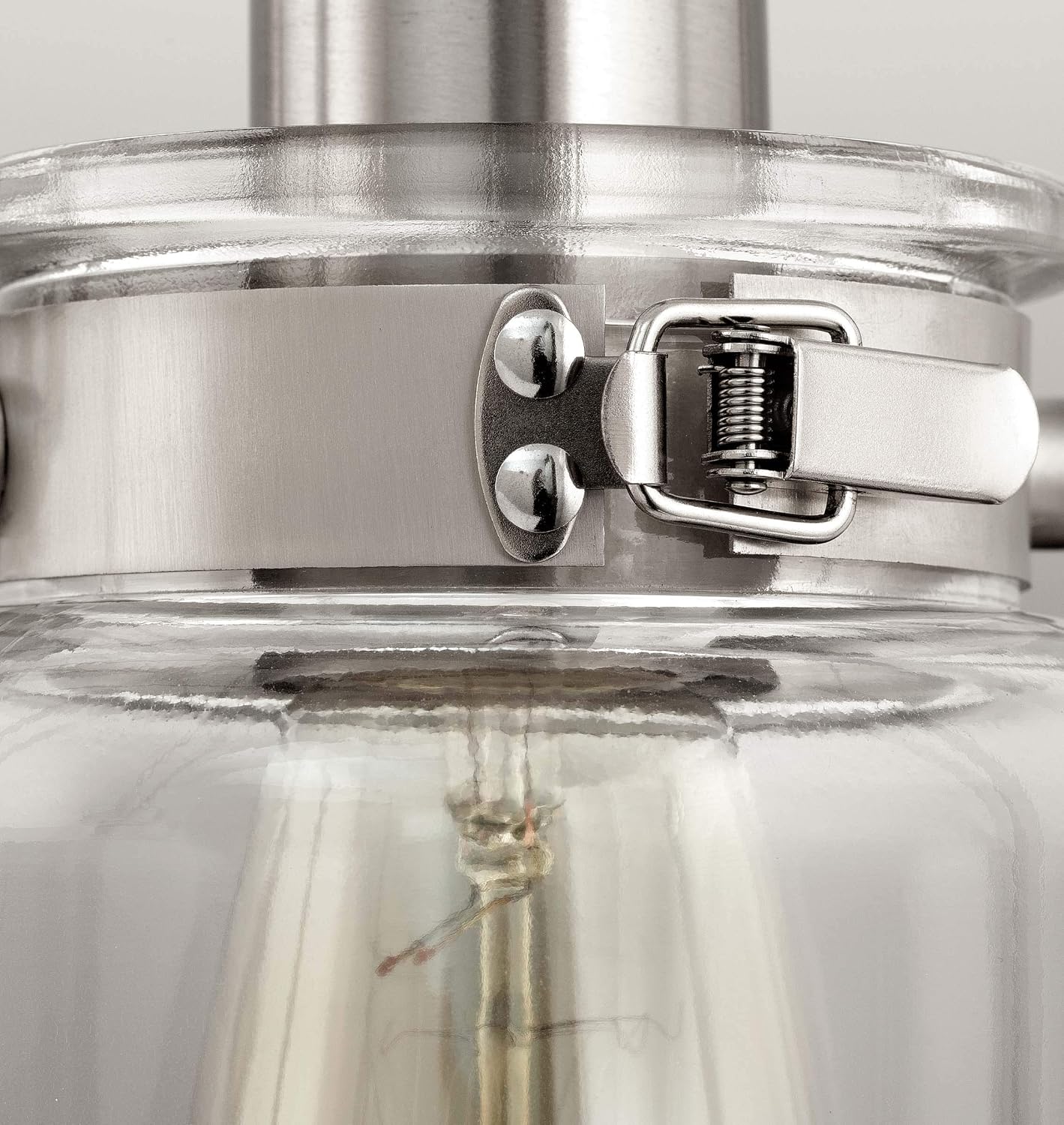 PROGRESS LIGHTING Progress Lighting P300048-009 Calhoun Collection 4-Light Clear Glass Farmhouse Bath Vanity Light 100 watts (4-Light)
