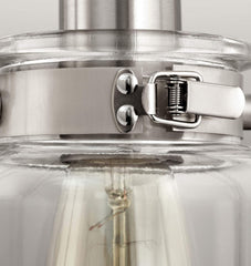 PROGRESS LIGHTING Progress Lighting P300048-009 Calhoun Collection 4-Light Clear Glass Farmhouse Bath Vanity Light 100 watts (4-Light)