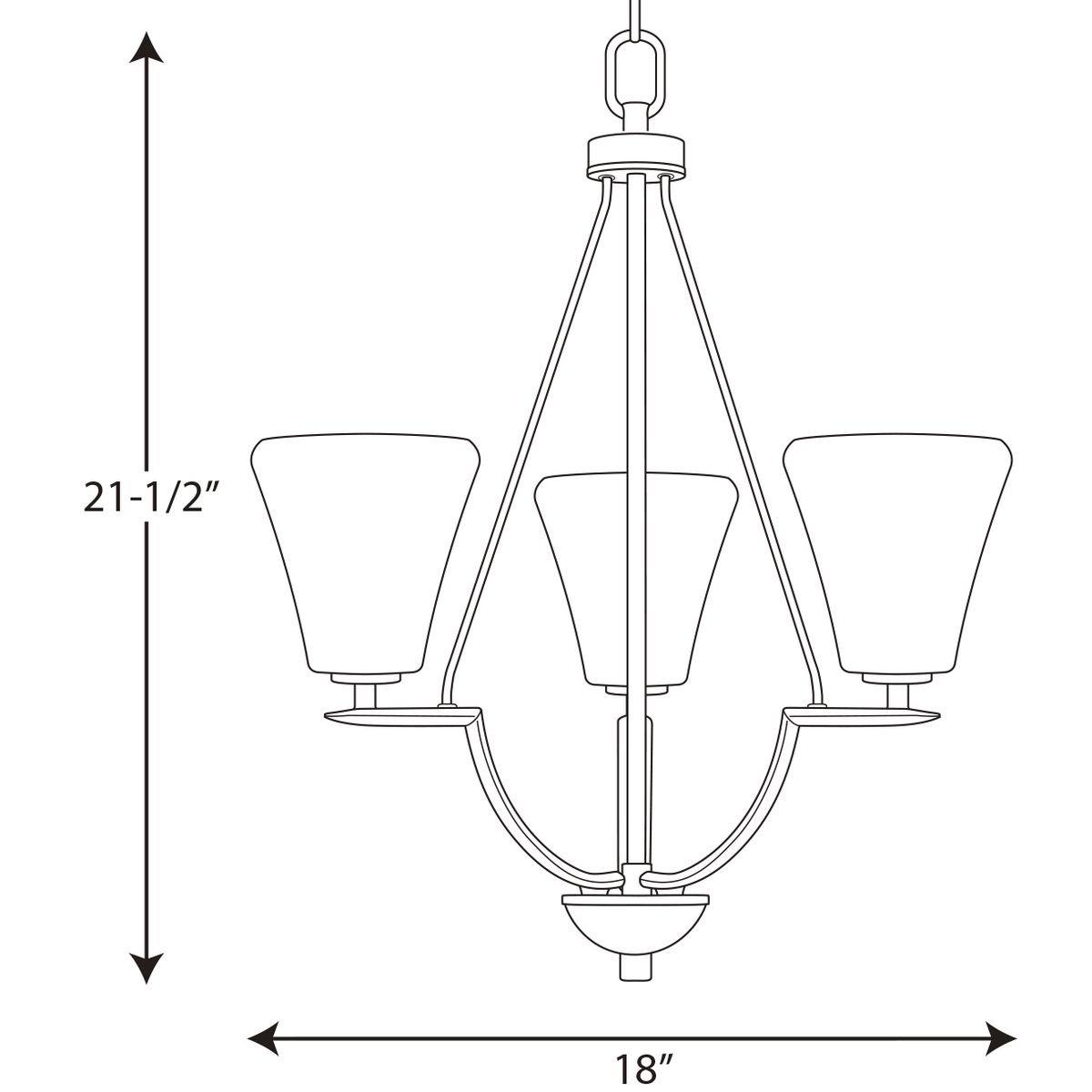 PROGRESS LIGHTING Progress Lighting P3821-09 Bravo 60W (18-inch/3-Light) PP382109