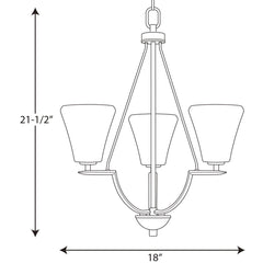 PROGRESS LIGHTING Progress Lighting P3821-09 Bravo 60W (18-inch/3-Light) PP382109