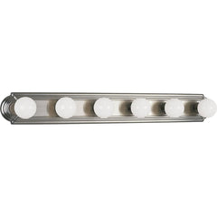 PROGRESS LIGHTING Progress Lighting P3026-09 Six-Light Embossed Wall Mount Bracket Vanity Light 120V (36 in)