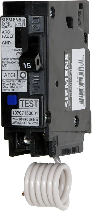 SIEMENS Siemens Q115AFC Arc Fault Circuit Interrupter 15 Amp 120 VAC (1-Pole)