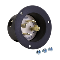 RELIANCE Reliance L1430F Flanged Power Inlet 30A (Round) RTCL1430F