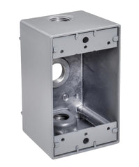 SOUTHWIRE Southwire WDB1350 Single Gang 1/2 inches 3-Hole Deep Weather Proof Box (1-Gang/28 cu in)