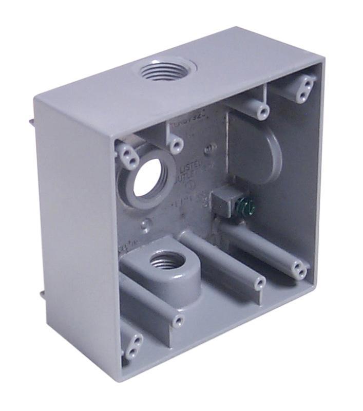 SOUTHWIRE Southwire WB2350 1/2 inches 3-Hole 2-Gang Weatherproof Box (31 Cubic Inch) p-WB2350