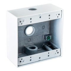SOUTHWIRE Southwire WB2350 1/2 inches 3-Hole 2-Gang Weatherproof Box (31 Cubic Inch) p-WB2350